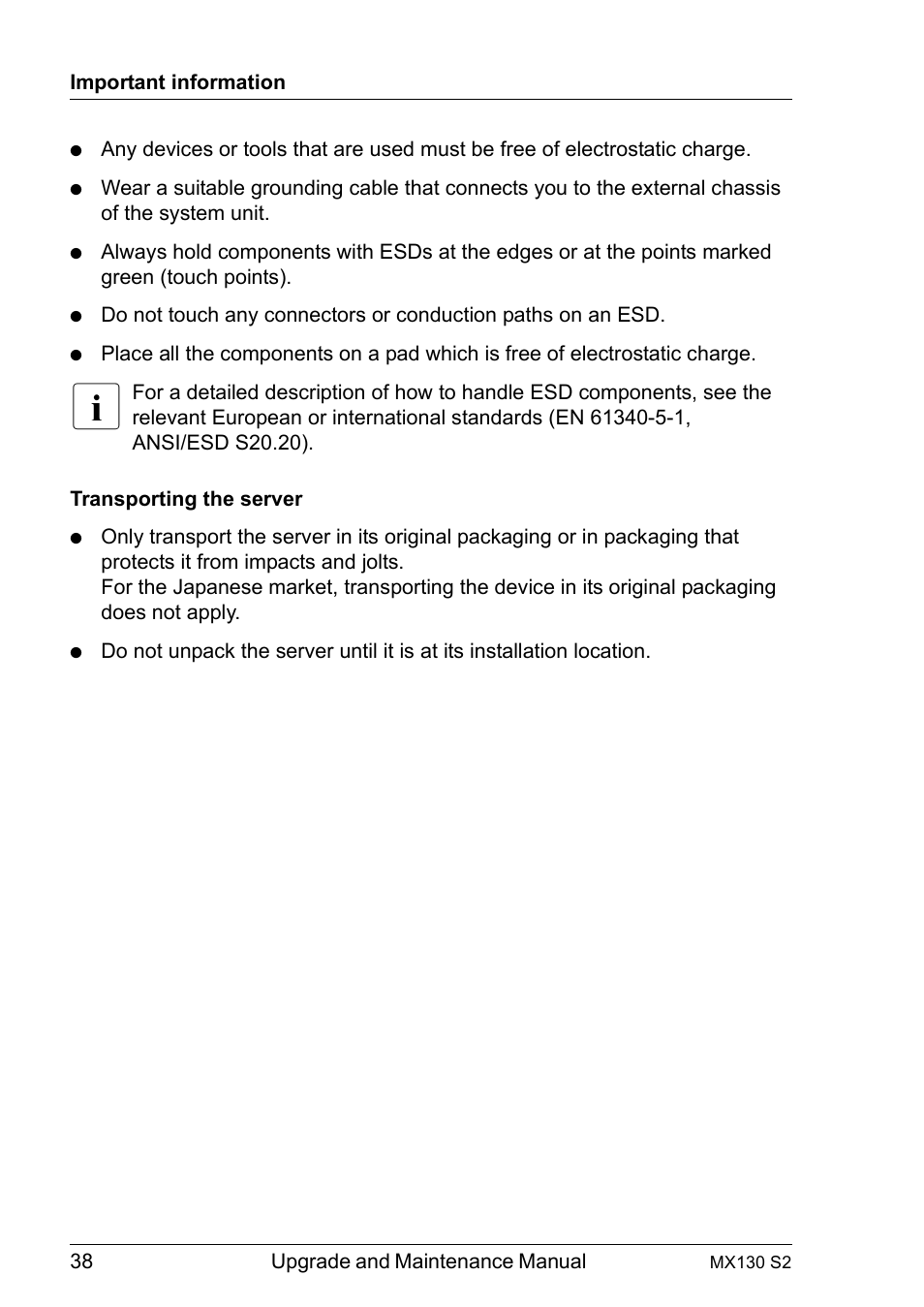 FUJITSU PRIMERGY MX130 S2 User Manual | Page 38 / 256