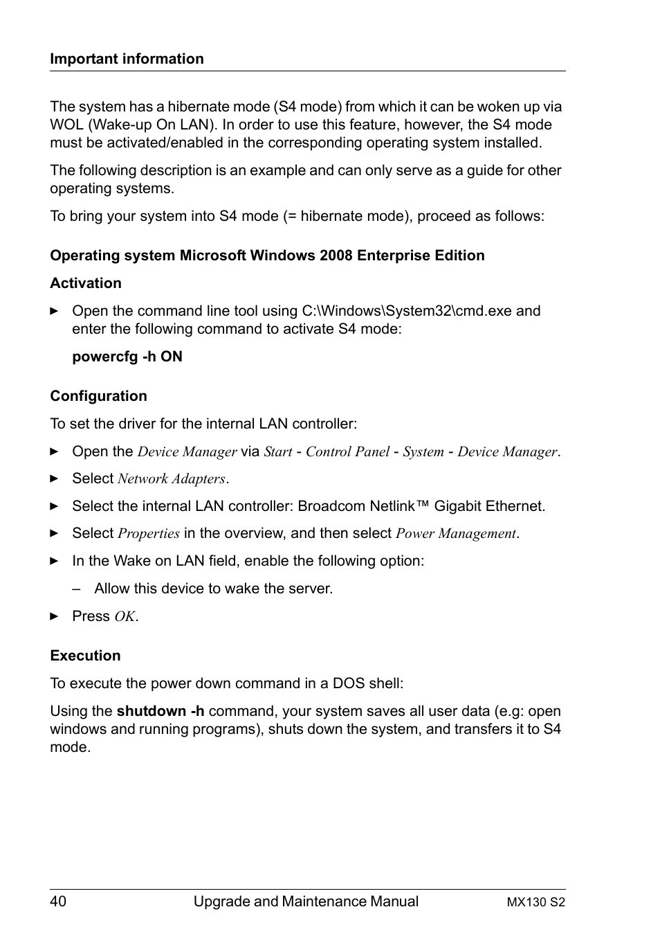 FUJITSU PRIMERGY MX130 S2 User Manual | Page 40 / 256