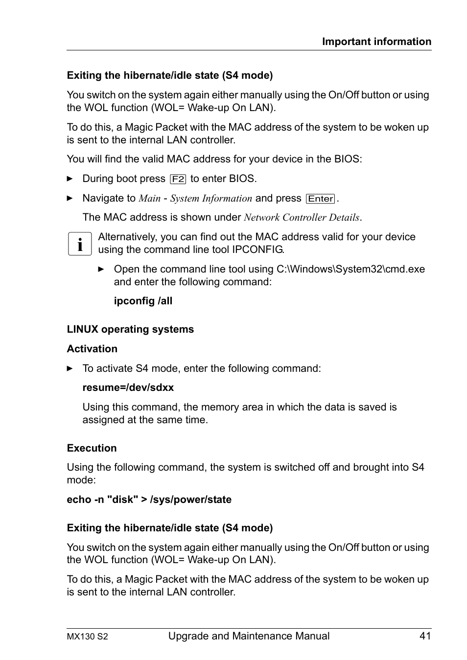 FUJITSU PRIMERGY MX130 S2 User Manual | Page 41 / 256