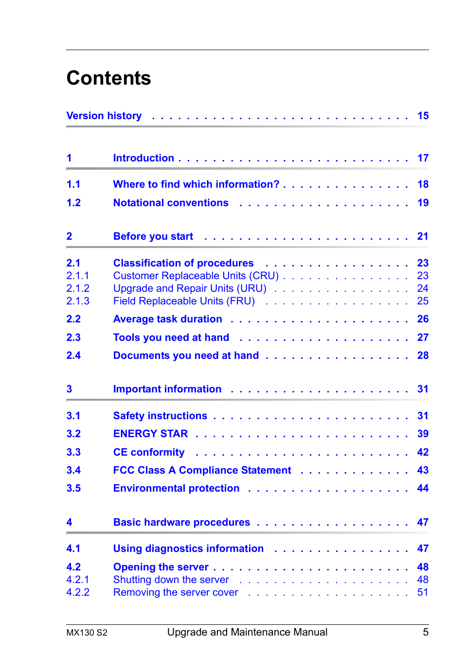 FUJITSU PRIMERGY MX130 S2 User Manual | Page 5 / 256