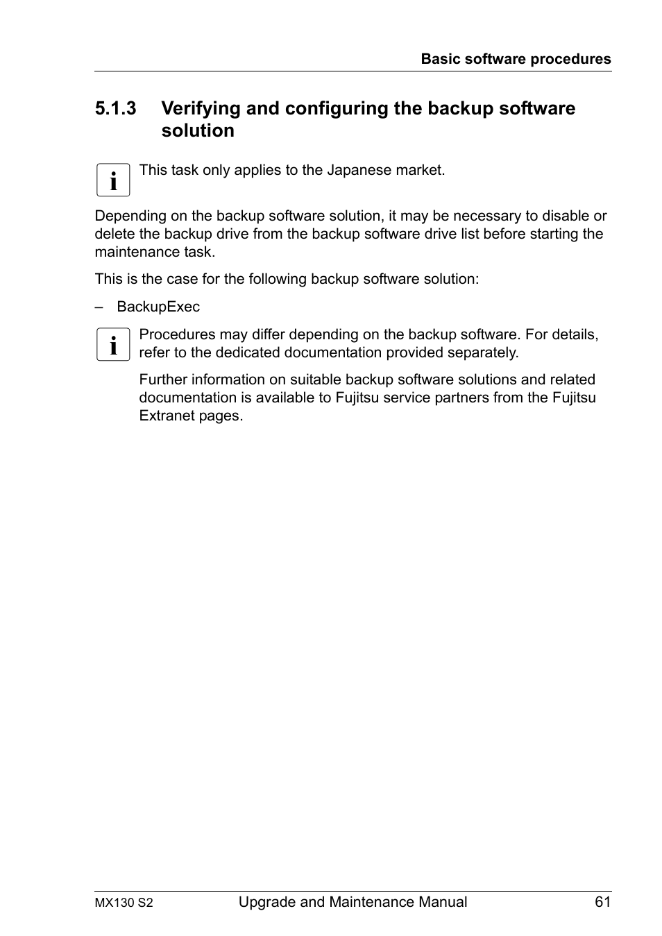 Verifying and | FUJITSU PRIMERGY MX130 S2 User Manual | Page 61 / 256