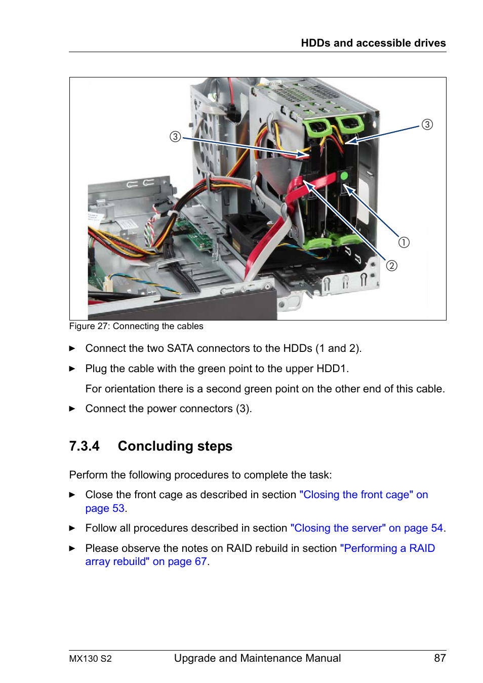 4 concluding steps, Concluding steps | FUJITSU PRIMERGY MX130 S2 User Manual | Page 87 / 256
