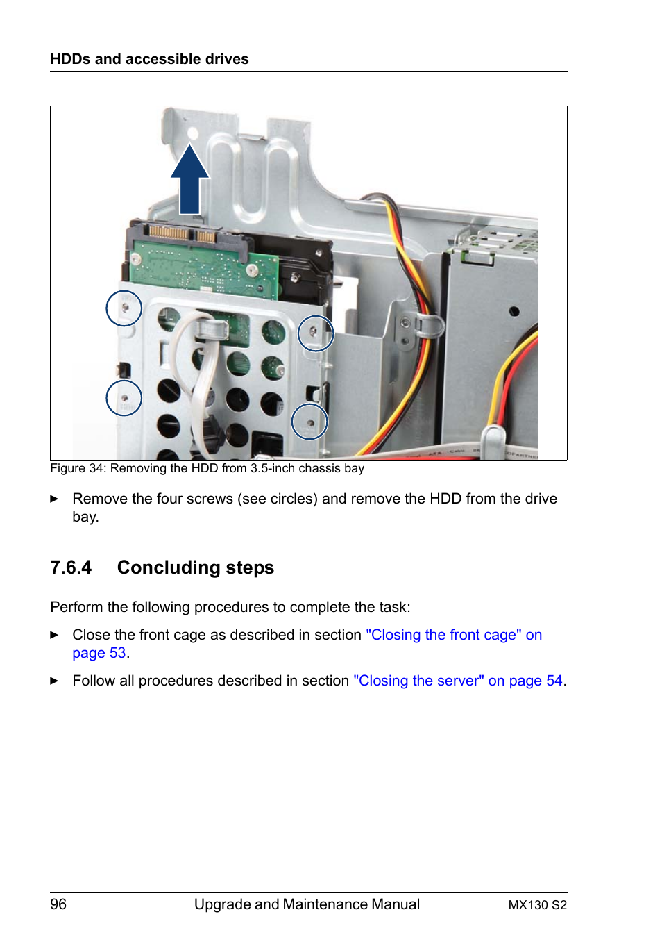 4 concluding steps, Concluding steps | FUJITSU PRIMERGY MX130 S2 User Manual | Page 96 / 256