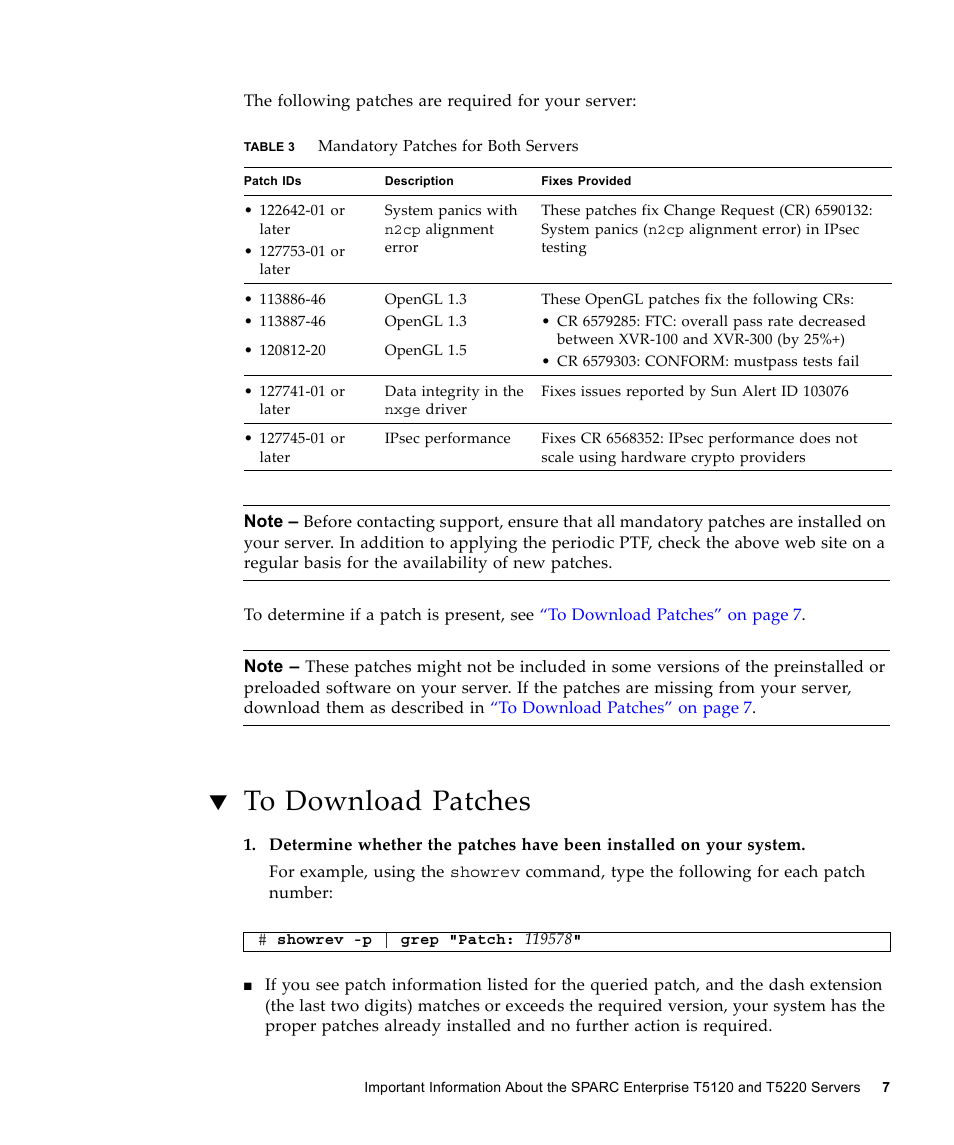To download patches | FUJITSU SPARC ENTERPRISE T5120 User Manual | Page 17 / 58
