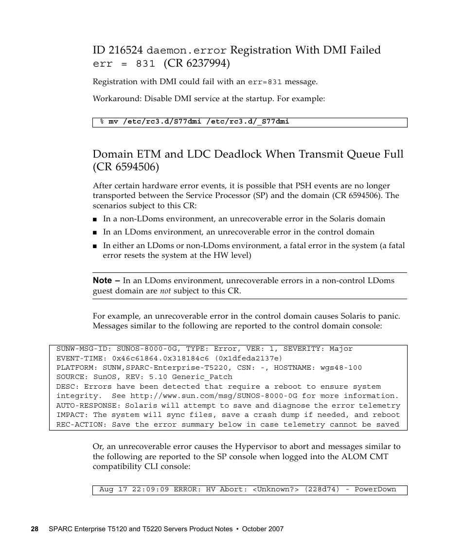 Id 216524 dae | FUJITSU SPARC ENTERPRISE T5120 User Manual | Page 38 / 58
