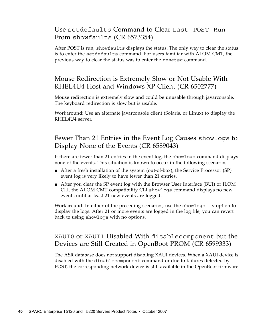 And windows xp client (cr 6502777), Xaui0 | FUJITSU SPARC ENTERPRISE T5120 User Manual | Page 50 / 58