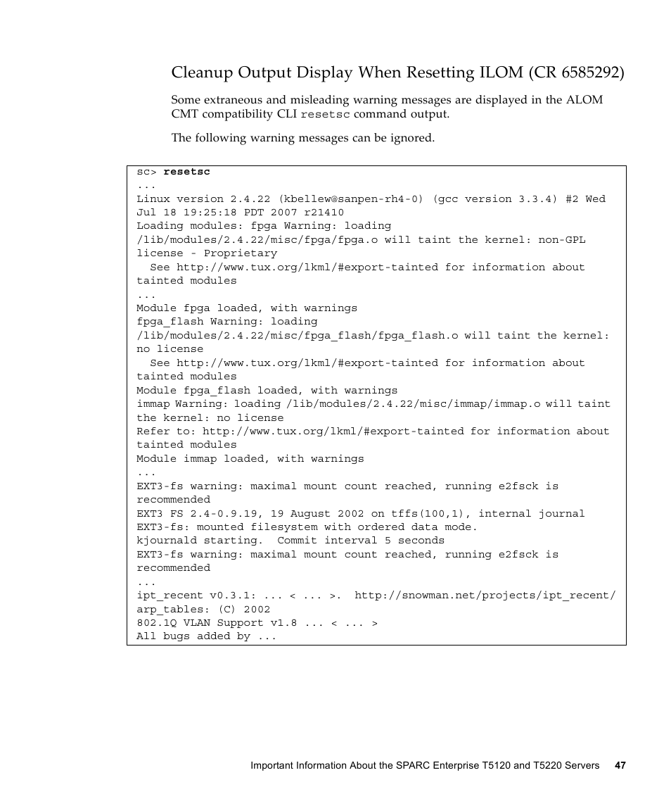 FUJITSU SPARC ENTERPRISE T5120 User Manual | Page 57 / 58