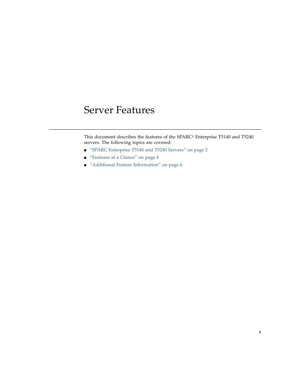 Server features | FUJITSU T5240 User Manual | Page 15 / 28