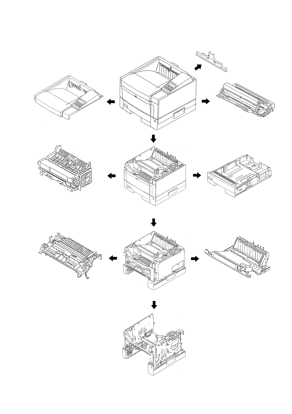 Parts list and parts drawing of printer mechanism, 1 visual index of parts | FUJITSU 16ADV User Manual | Page 13 / 39