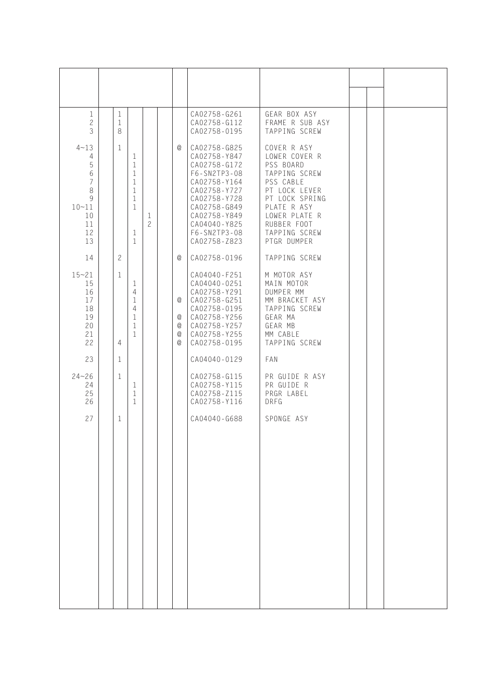 5 printer mecha unit 2-2 | FUJITSU 16ADV User Manual | Page 25 / 39