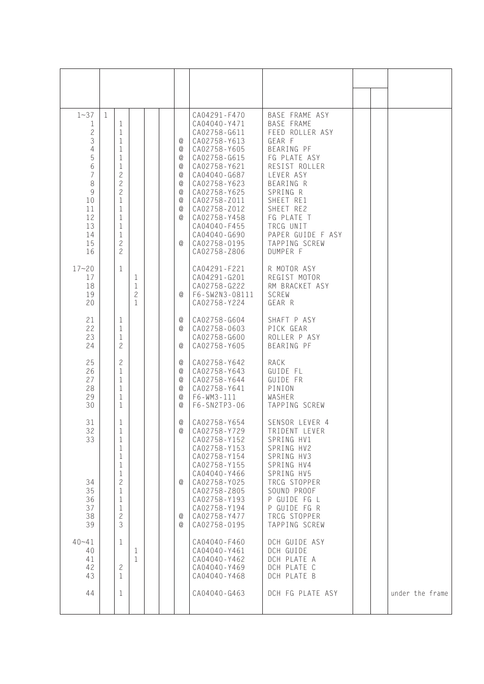 6 base frame | FUJITSU 16ADV User Manual | Page 27 / 39