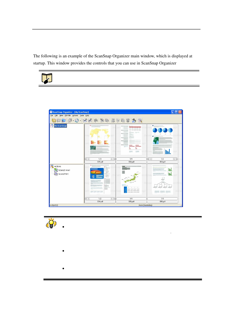 Operating window | FUJITSU SCANSNAP P2WW-2301-01ENZ0 User Manual | Page 10 / 90