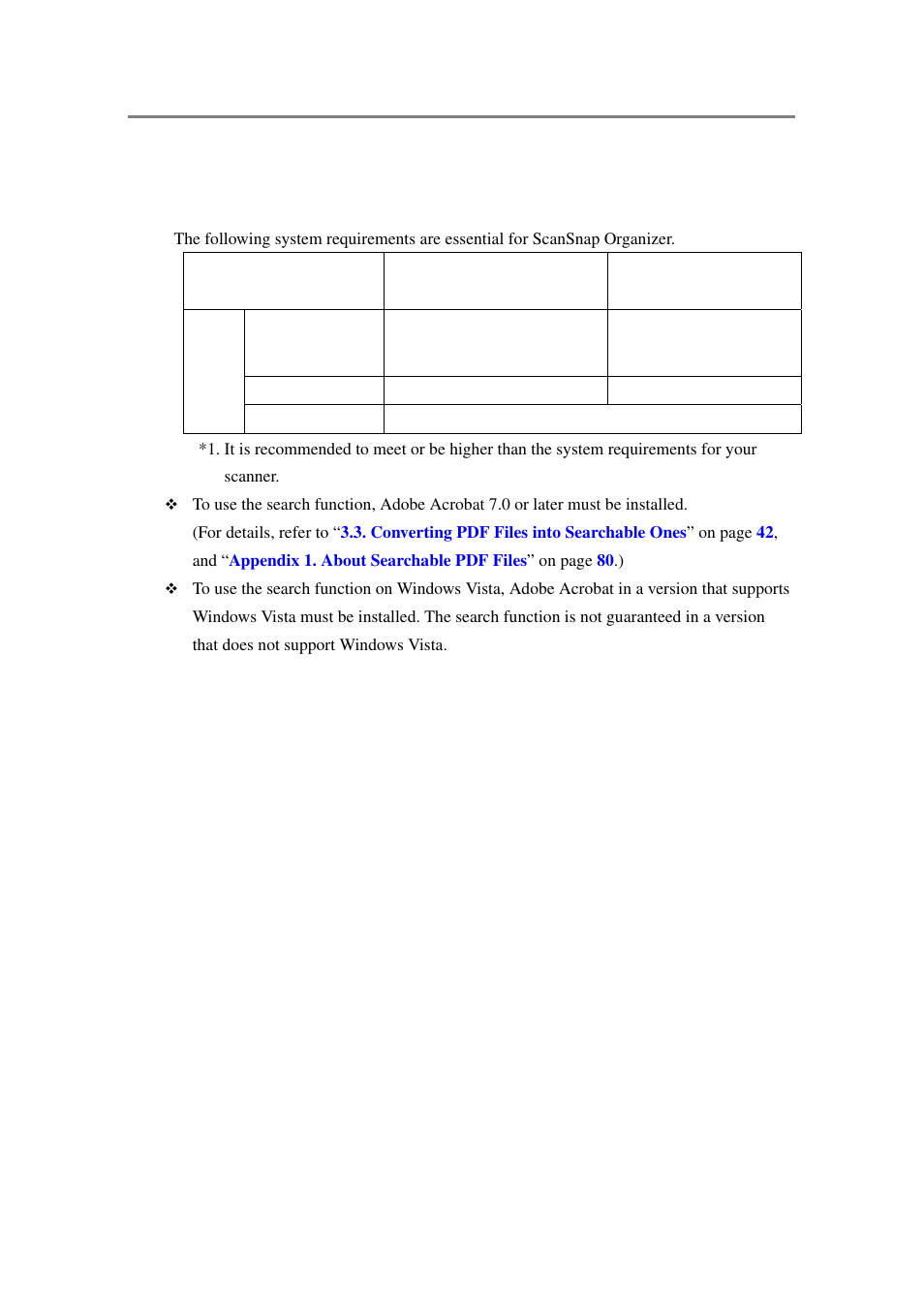 System requirements | FUJITSU SCANSNAP P2WW-2301-01ENZ0 User Manual | Page 7 / 90