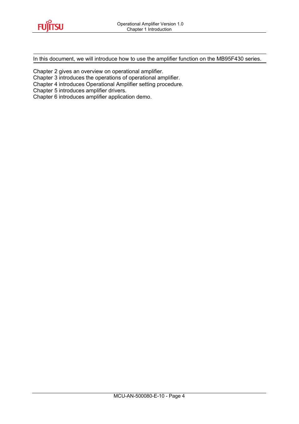 1 introduction | FUJITSU MB95F430 User Manual | Page 4 / 18