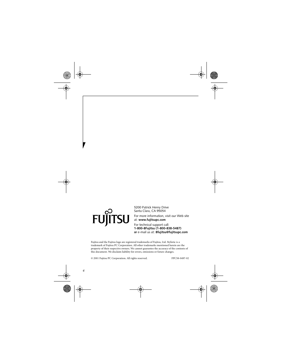 FUJITSU FMW42RC1 User Manual | Page 4 / 4