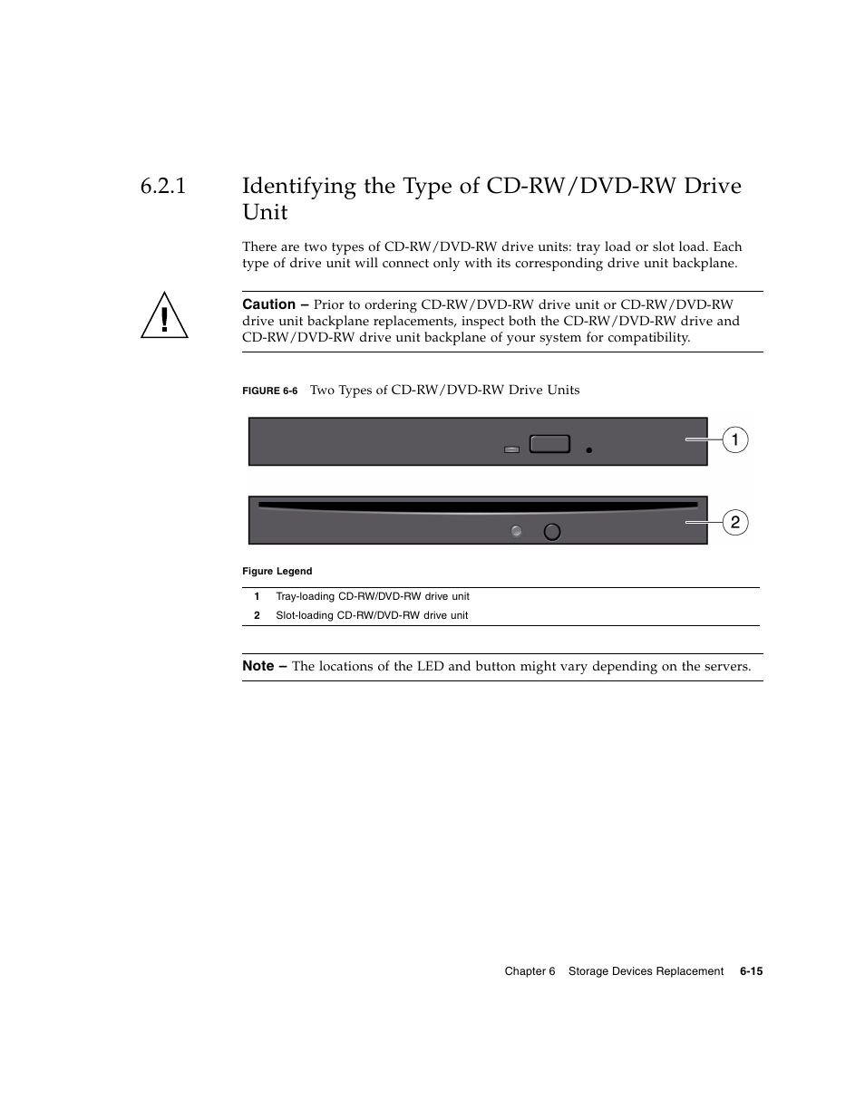 1 identifying the type of cd-rw/dvd-rw drive unit, Identifying the type of cd-rw/dvd-rw drive unit | FUJITSU M5000 User Manual | Page 107 / 310