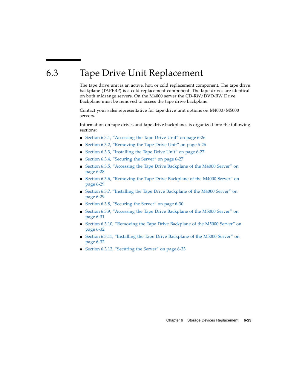 3 tape drive unit replacement, Tape drive unit replacement | FUJITSU M5000 User Manual | Page 115 / 310