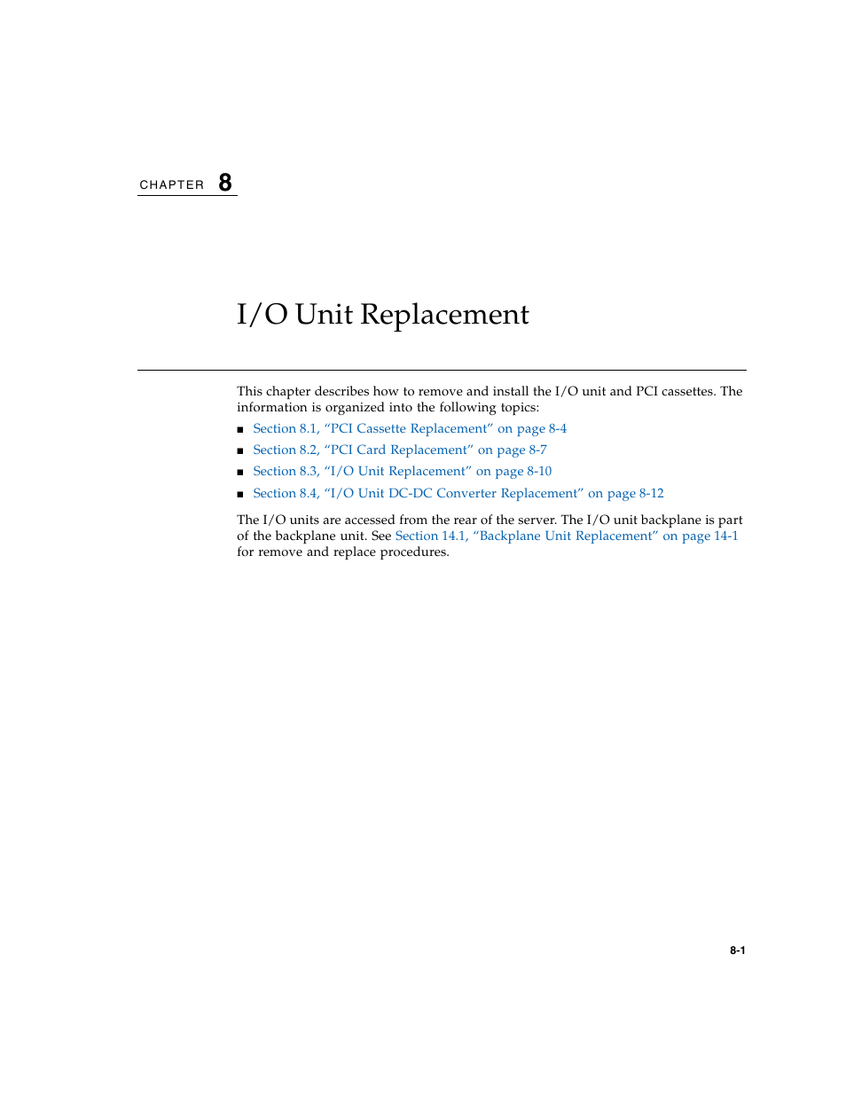 I/o unit replacement | FUJITSU M5000 User Manual | Page 133 / 310