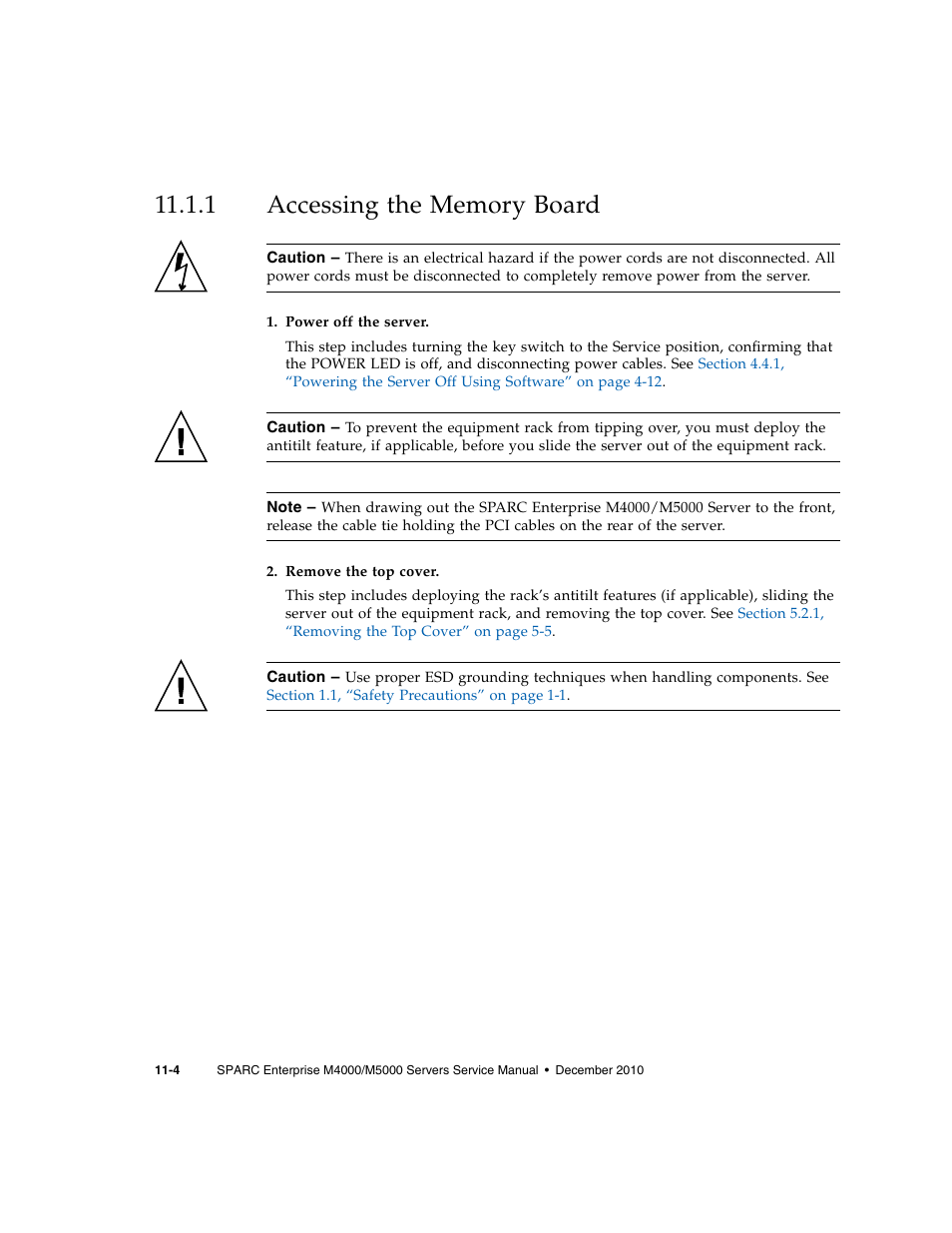 1 accessing the memory board, Accessing the memory board | FUJITSU M5000 User Manual | Page 188 / 310