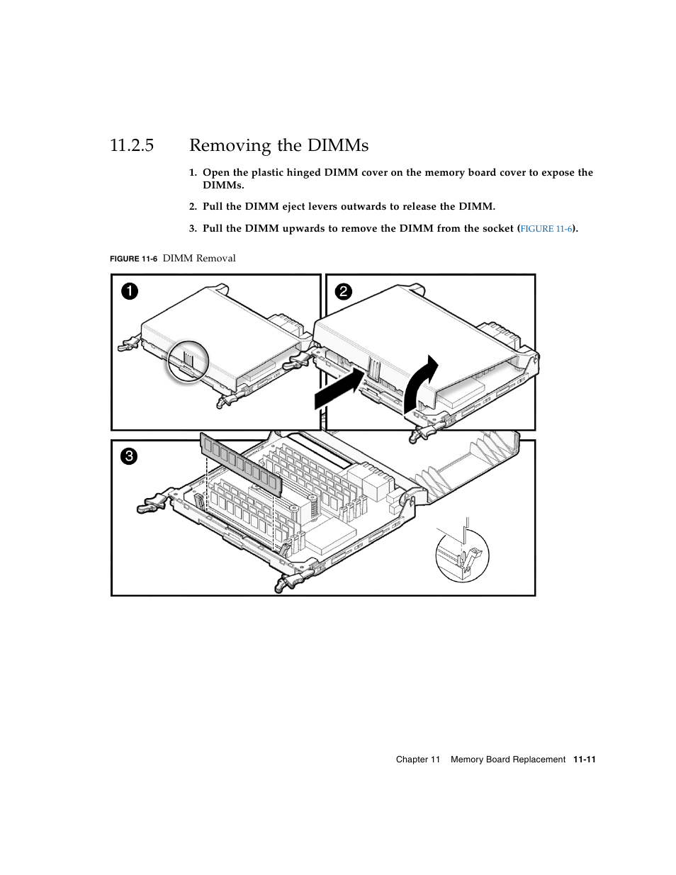 5 removing the dimms, Removing the dimms | FUJITSU M5000 User Manual | Page 195 / 310