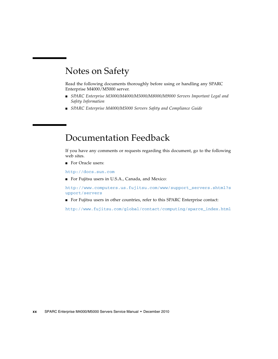 Documentation feedback | FUJITSU M5000 User Manual | Page 20 / 310