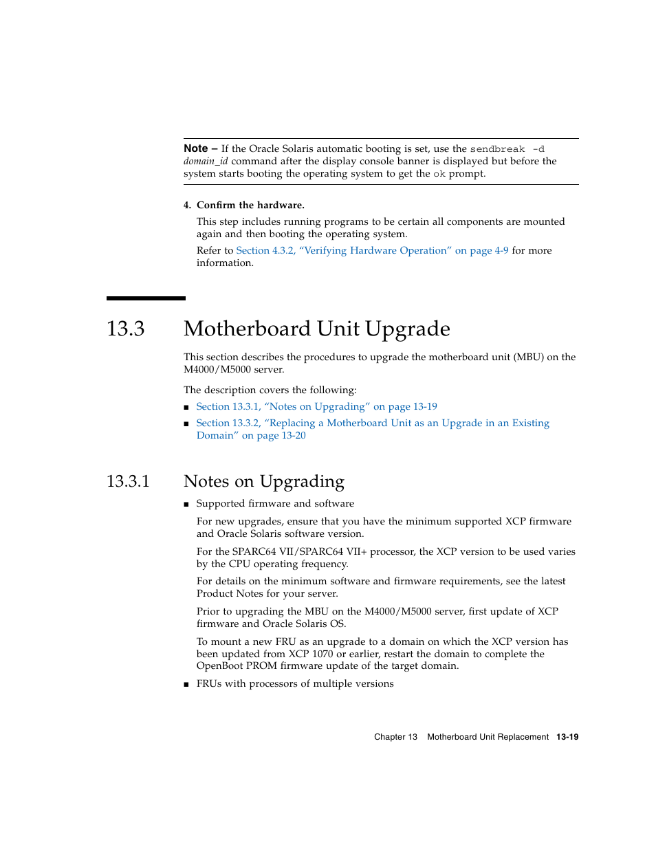 3 motherboard unit upgrade, 1 notes on upgrading, Motherboard unit upgrade | Notes on upgrading | FUJITSU M5000 User Manual | Page 231 / 310