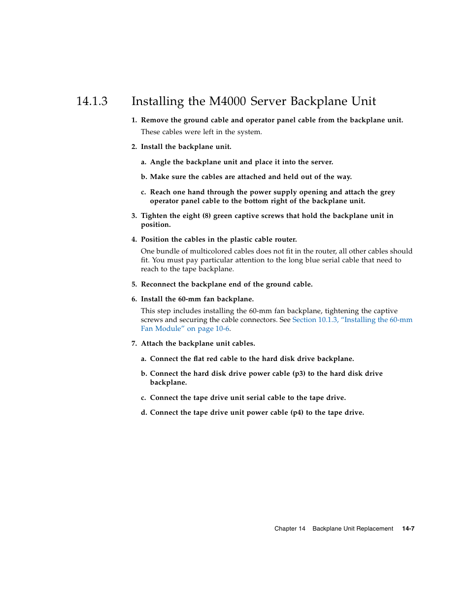 3 installing the m4000 server backplane unit, Installing the m4000 server backplane unit | FUJITSU M5000 User Manual | Page 241 / 310