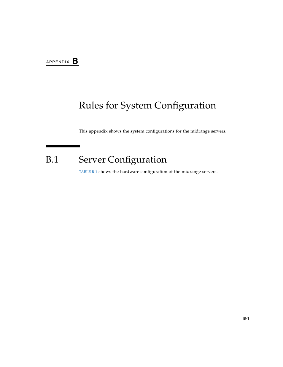 Rules for system configuration, B.1 server configuration, B. rules for system configuration | Server configuration | FUJITSU M5000 User Manual | Page 263 / 310