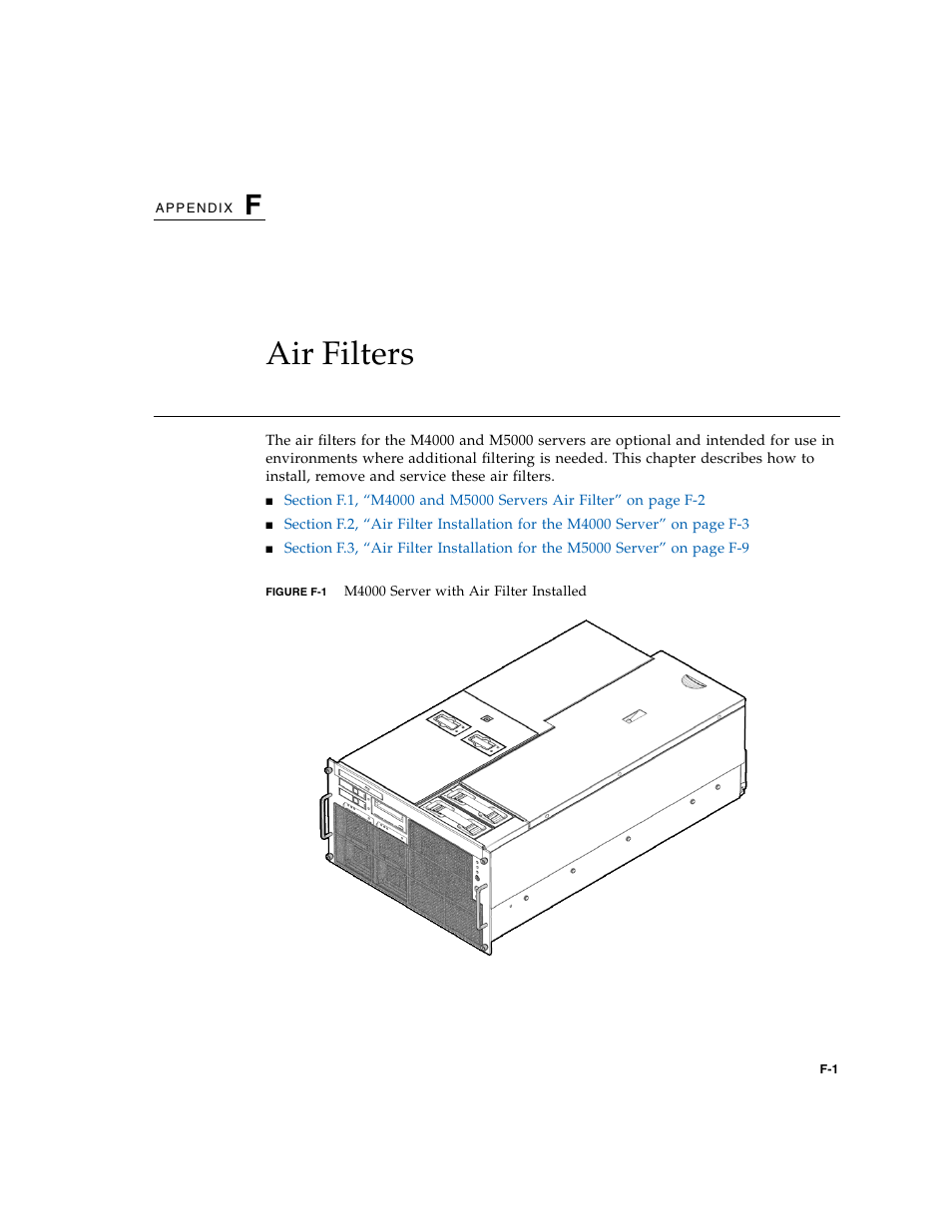 Air filters, F. air filters | FUJITSU M5000 User Manual | Page 289 / 310