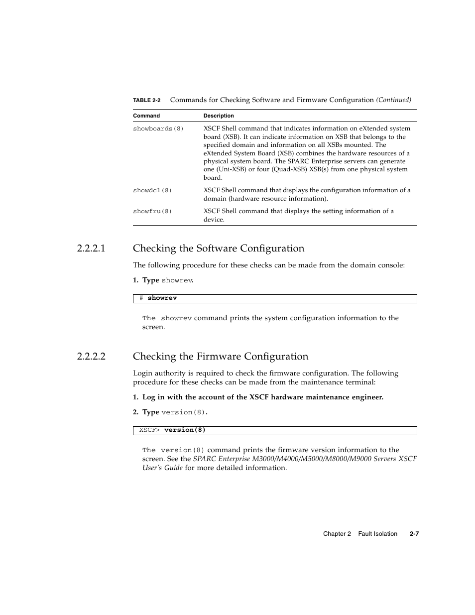 1 checking the software configuration, 2 checking the firmware configuration, Checking the software configuration | Checking the firmware configuration | FUJITSU M5000 User Manual | Page 31 / 310