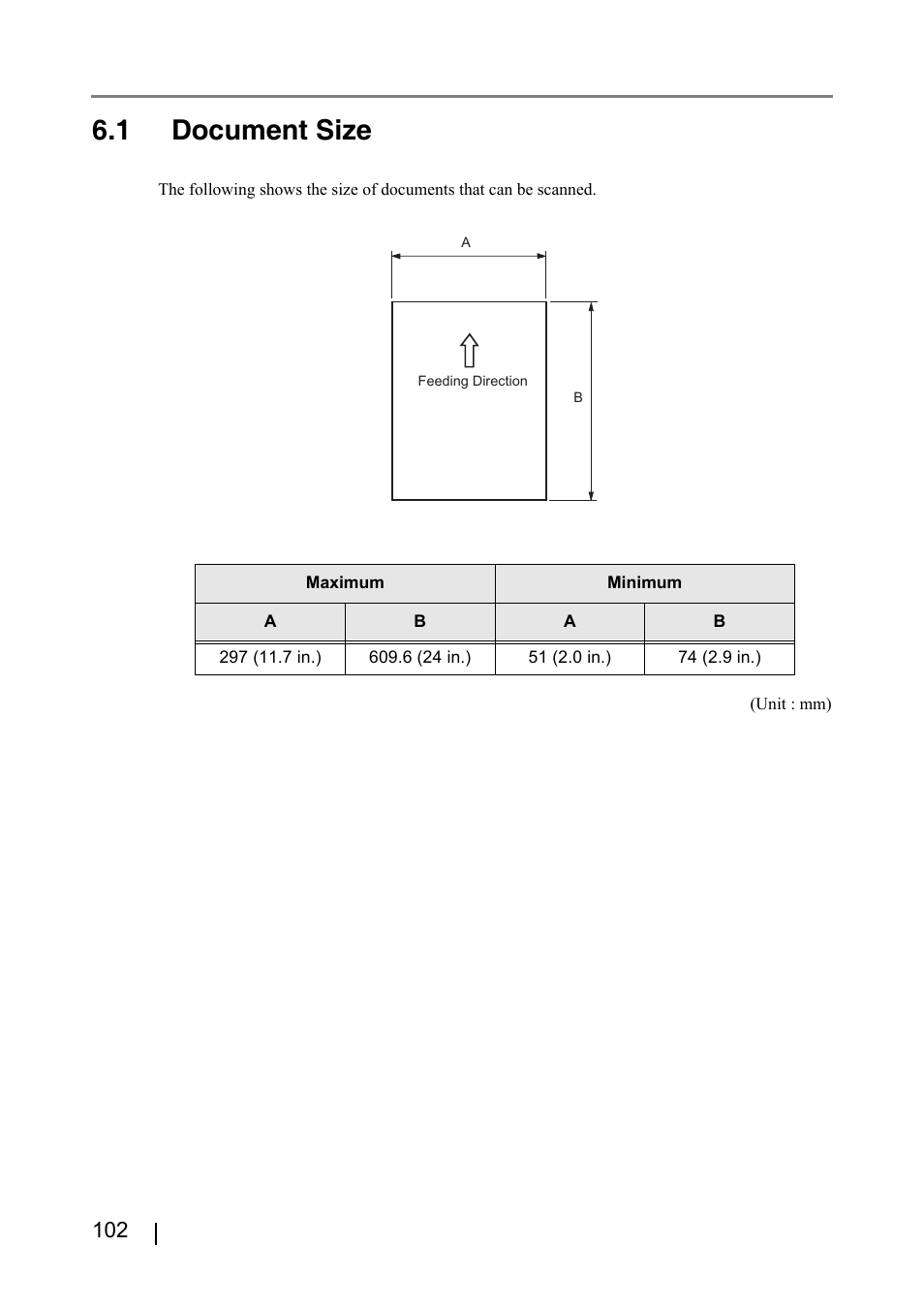 1 document size | FUJITSU fi-4530C User Manual | Page 108 / 132