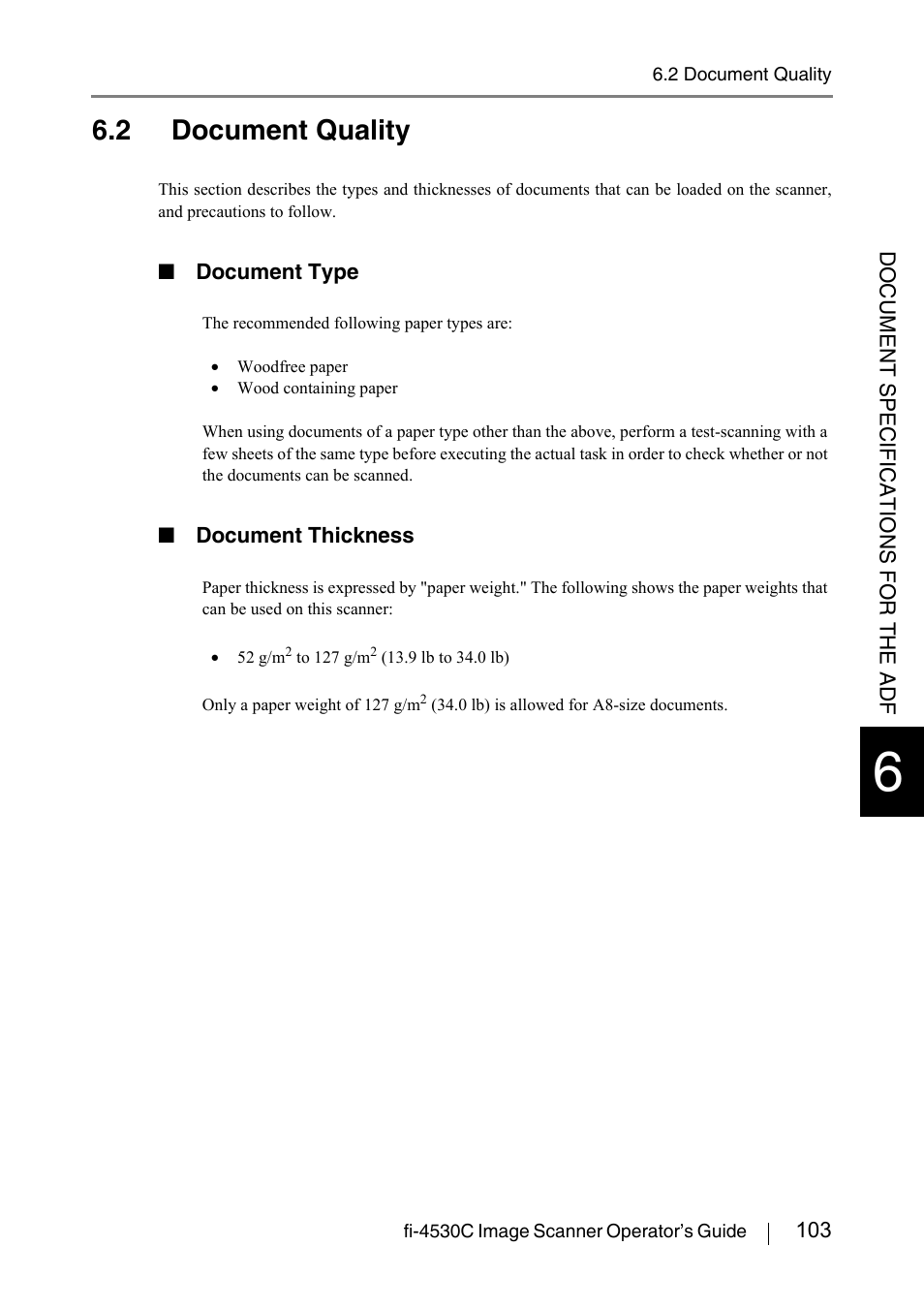 2 document quality | FUJITSU fi-4530C User Manual | Page 109 / 132