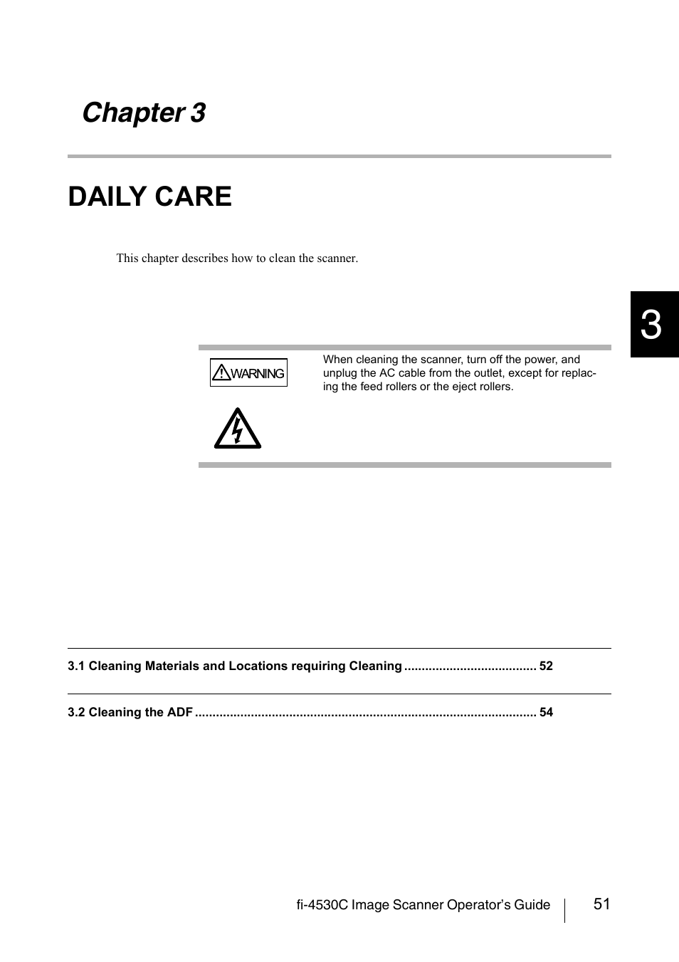 Chapter 3 daily care | FUJITSU fi-4530C User Manual | Page 57 / 132