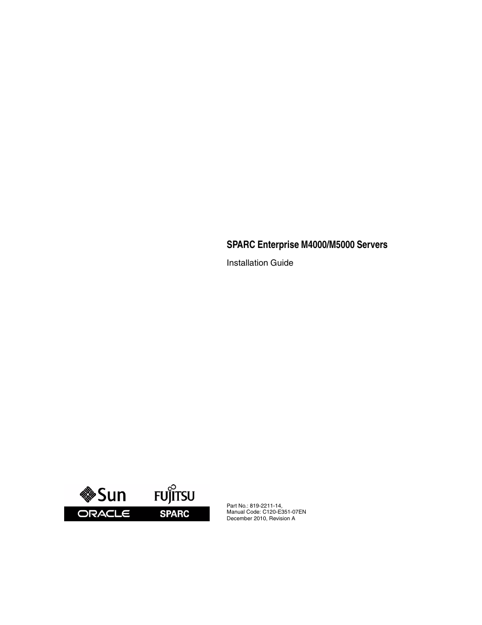 FUJITSU SPARC M4000/M5000 User Manual | 76 pages