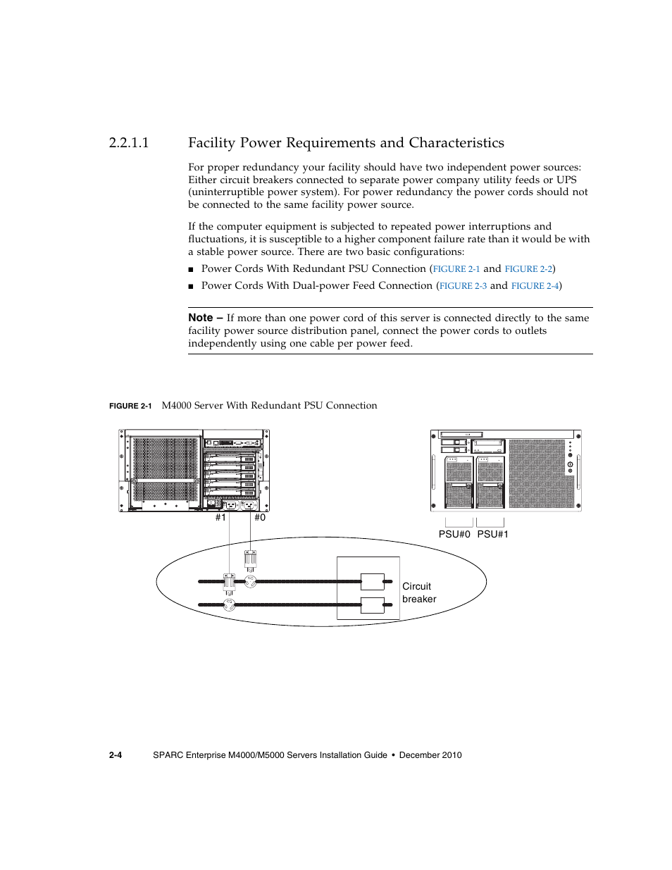 1 facility power requirements and characteristics, Facility power requirements and characteristics | FUJITSU SPARC M4000/M5000 User Manual | Page 18 / 76