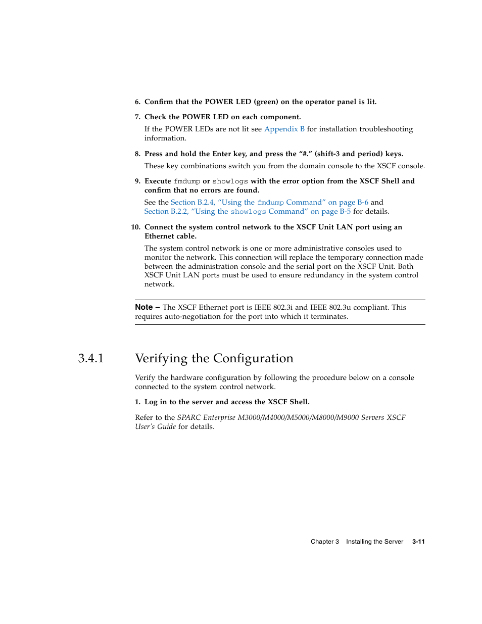 1 verifying the configuration, Verifying the configuration | FUJITSU SPARC M4000/M5000 User Manual | Page 35 / 76