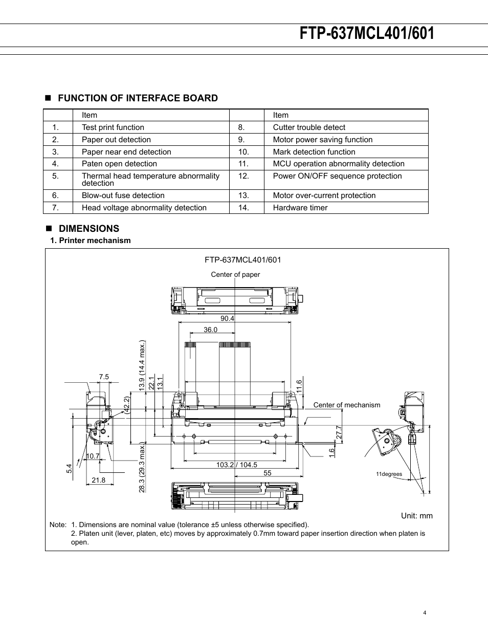 FUJITSU FTP-637MCL601 User Manual | Page 4 / 6