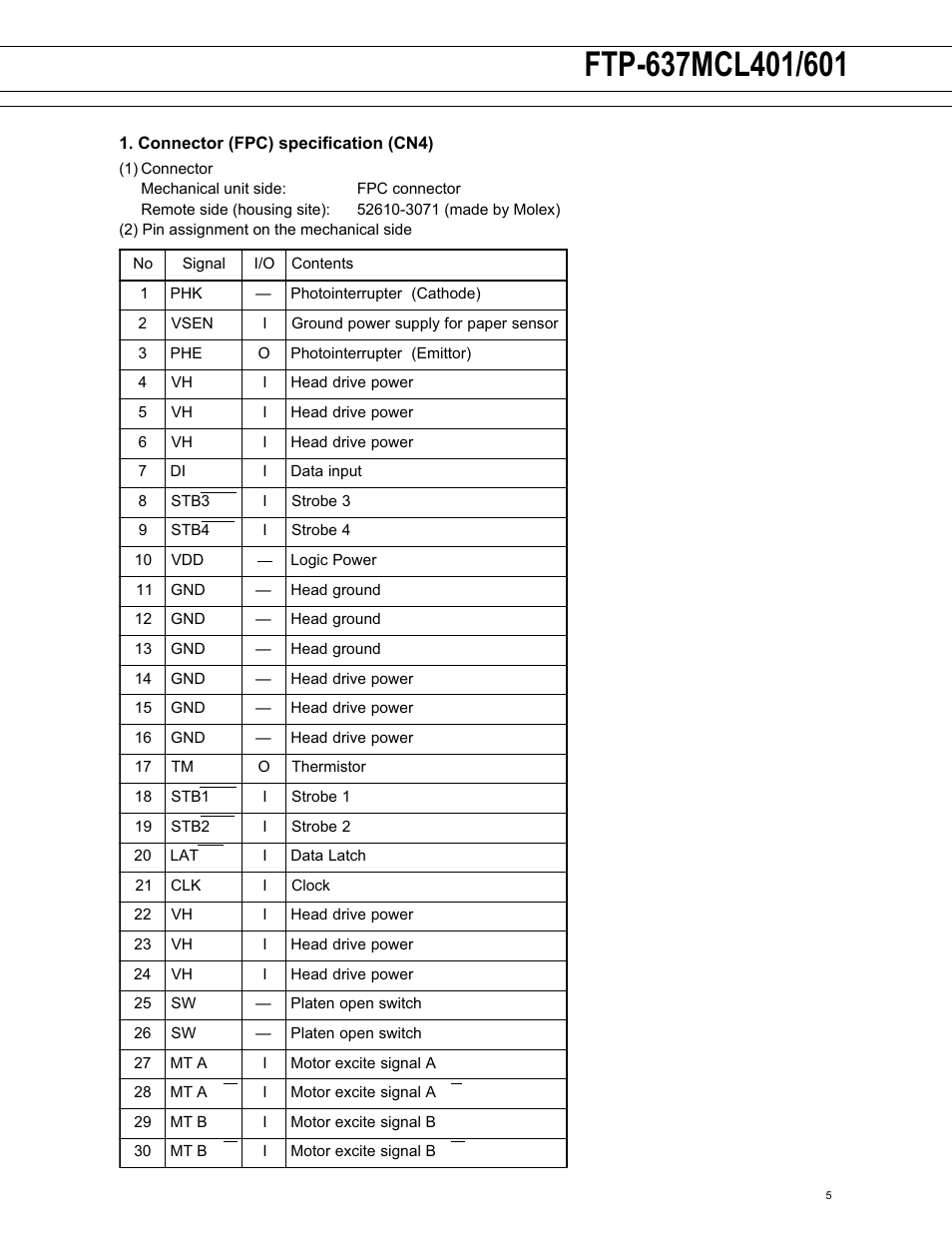 FUJITSU FTP-637MCL601 User Manual | Page 5 / 6