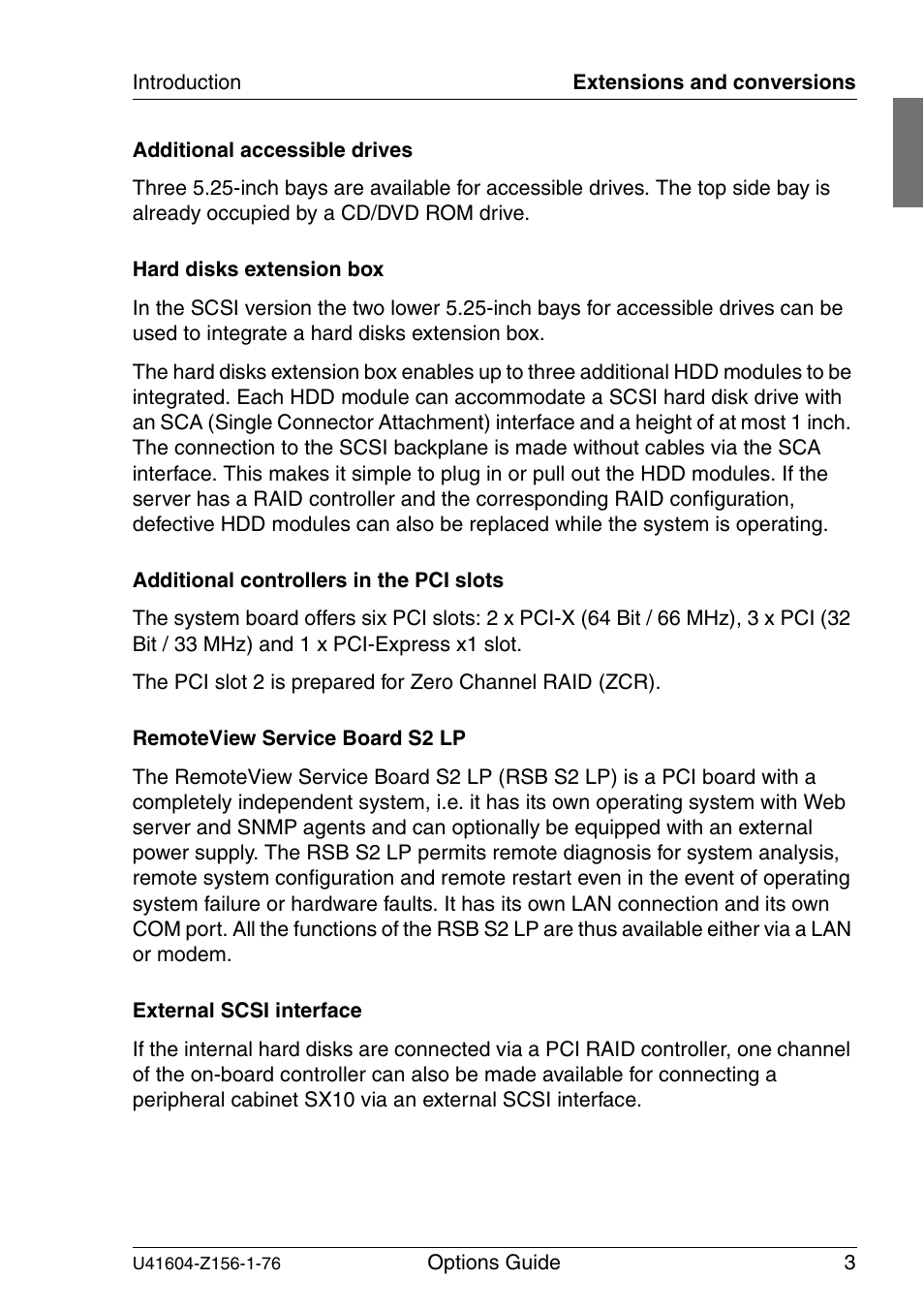 FUJITSU TX150 S3 User Manual | Page 11 / 95