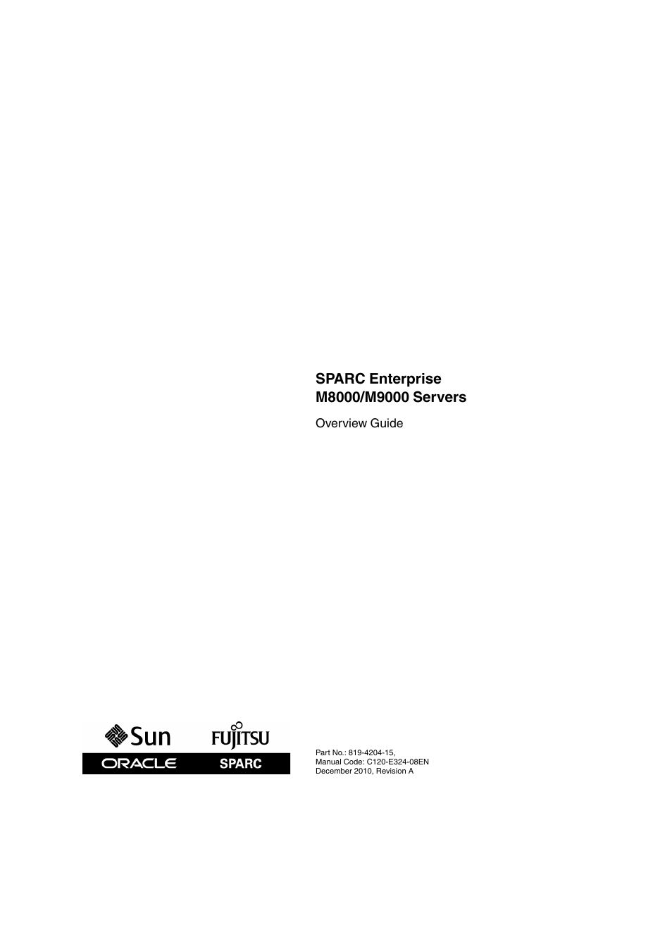 FUJITSU SPARC ENTERPRISE SERVER M9000 User Manual | 64 pages