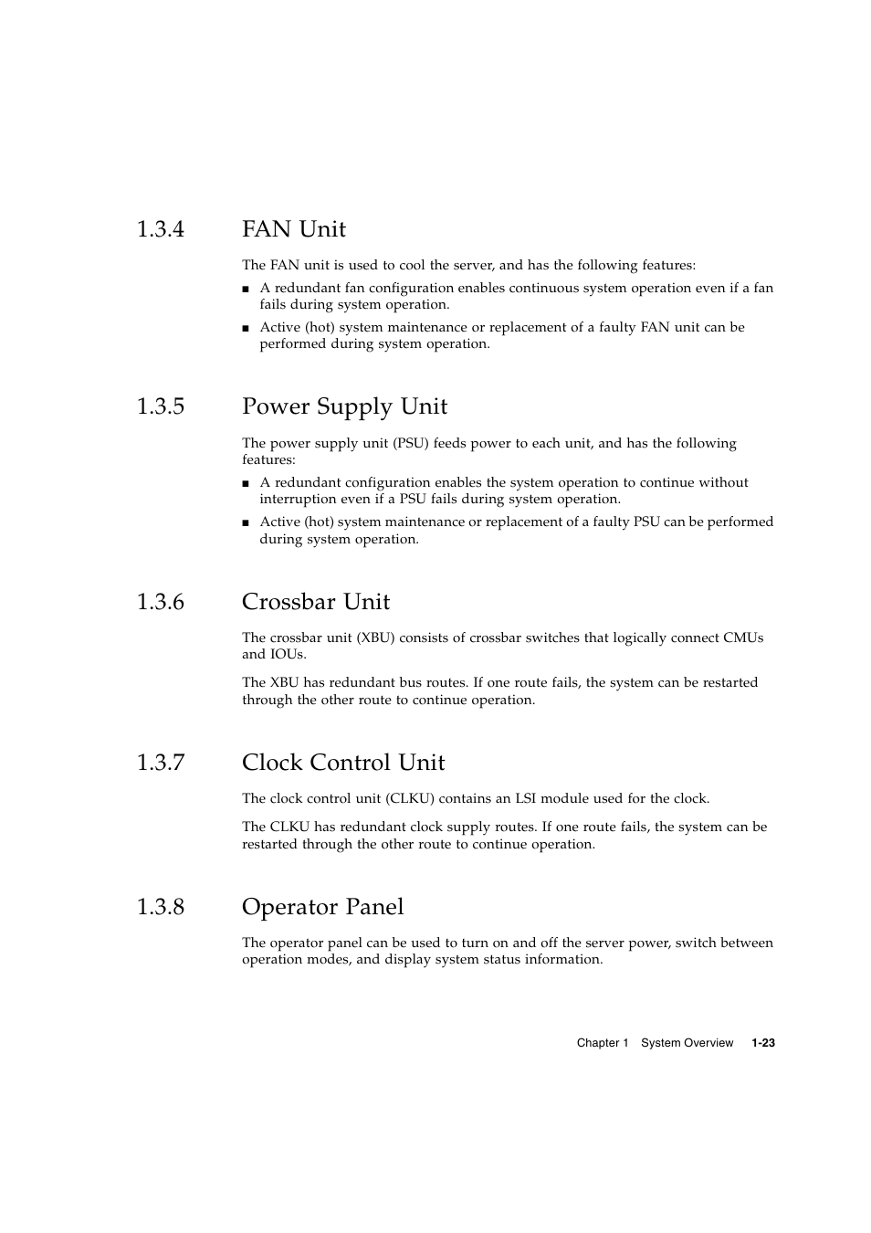 4 fan unit, 5 power supply unit, 6 crossbar unit | 7 clock control unit, 8 operator panel, Fan unit, Power supply unit, Crossbar unit, Clock control unit, Operator panel | FUJITSU SPARC ENTERPRISE SERVER M9000 User Manual | Page 35 / 64