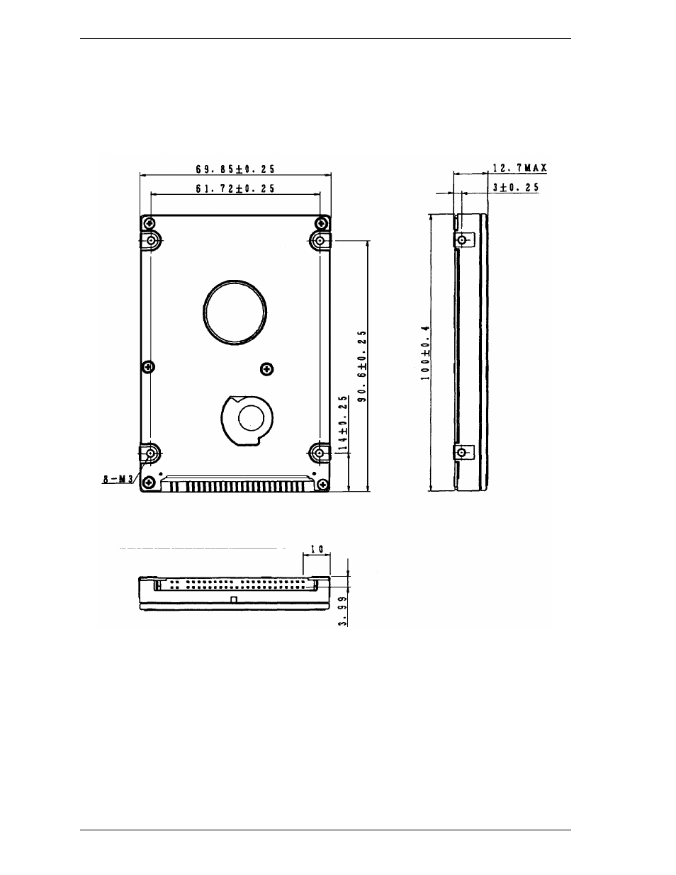 1 dimensions | FUJITSU MHE2064AT User Manual | Page 41 / 225