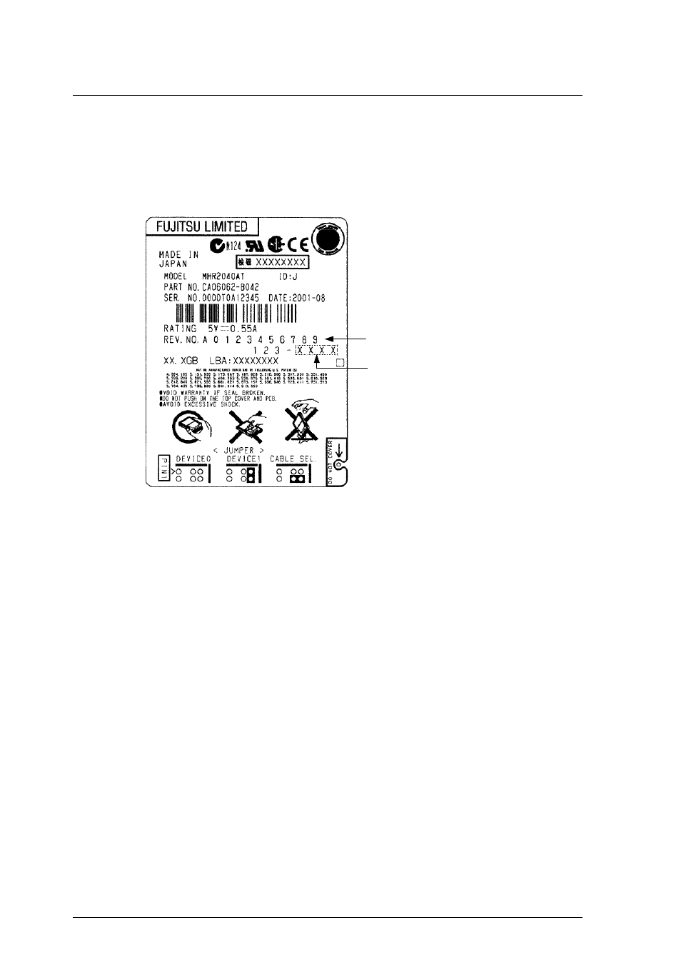 4 disk drive revision number | FUJITSU MHR2040AT User Manual | Page 20 / 40