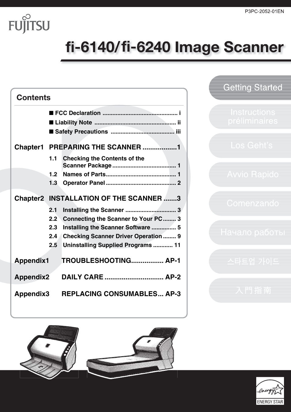 FUJITSU Fi-6240 User Manual | 20 pages