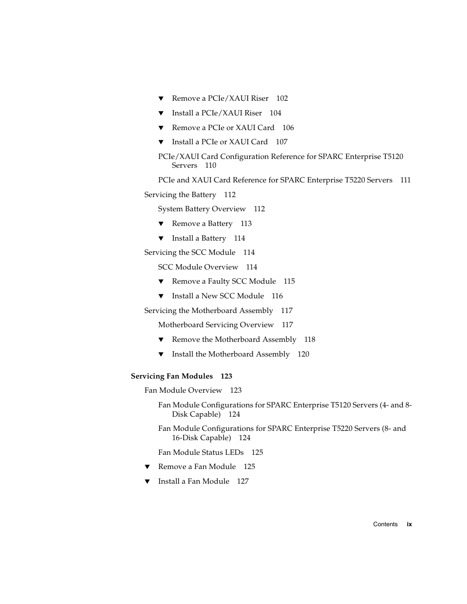 FUJITSU SPARC T5120 User Manual | Page 11 / 240