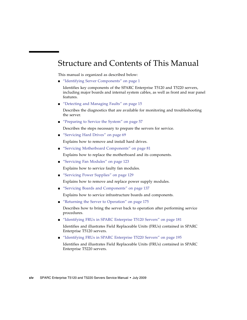 Structure and contents of this manual | FUJITSU SPARC T5120 User Manual | Page 16 / 240