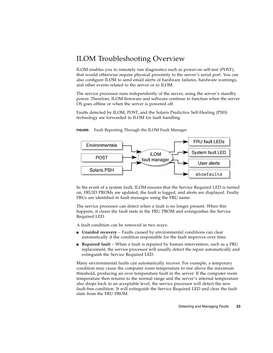 Ilom troubleshooting overview | FUJITSU SPARC T5120 User Manual | Page 49 / 240