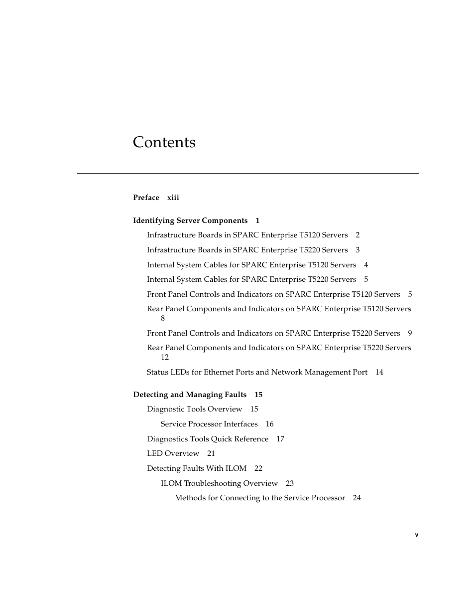 FUJITSU SPARC T5120 User Manual | Page 7 / 240