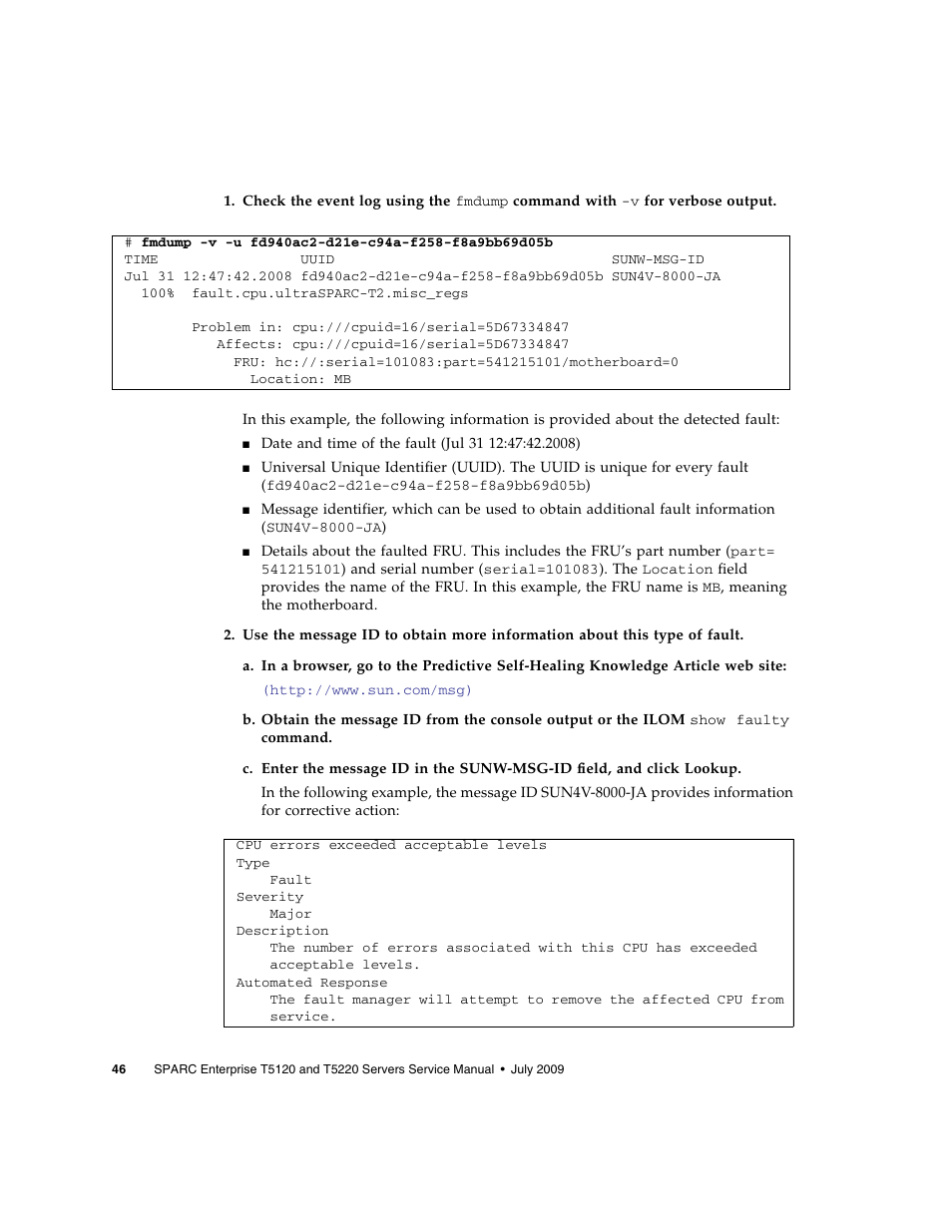 FUJITSU SPARC T5120 User Manual | Page 72 / 240