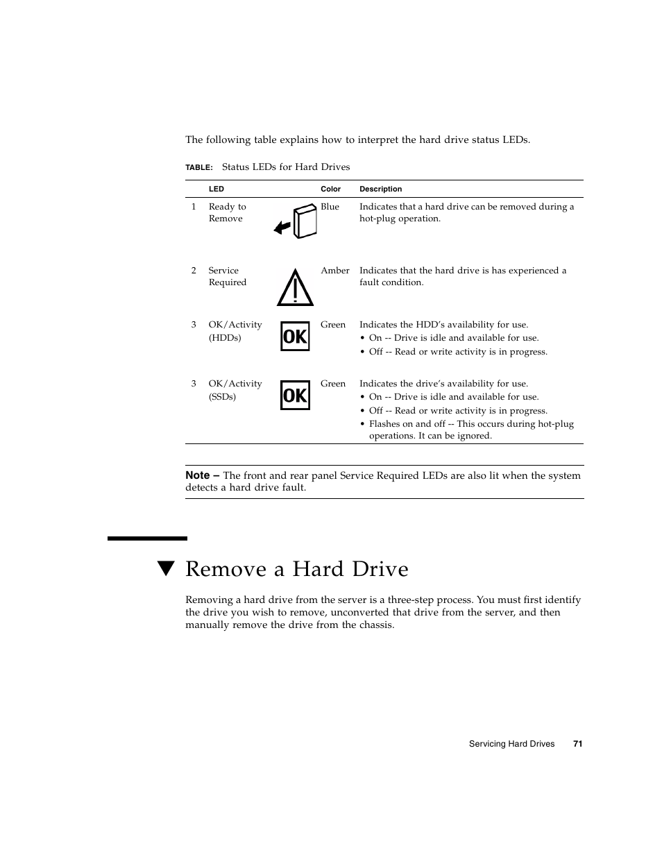 Remove a hard drive | FUJITSU SPARC T5120 User Manual | Page 97 / 240